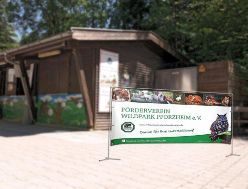 Kaundvau Portfolio Werbemittel Wildpark Banner