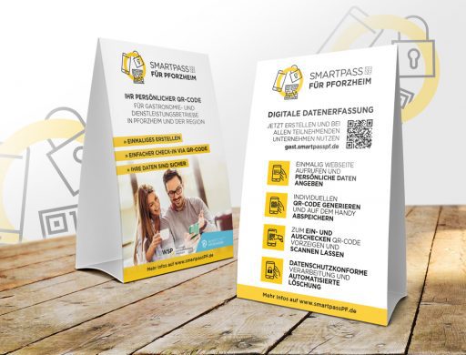 Kaundvau - Portfolio Print - WS Pforzheim - Tischaufsteller