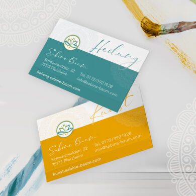 kaundvau GmbH - Werbeagentur Pforzheim - Corporate Design für Sabine Baum - Atelier für Kunst und Heilung