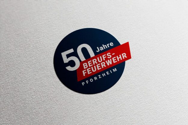 kaundvau GmbH - Werbeagentur Pforzheim - Feuerwehr Pforzheim - Jubiläumslogo