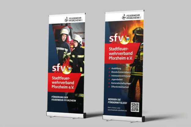 kaundvau GmbH - Werbeagentur Pforzheim - Feuerwehr Pforzheim - RollUp