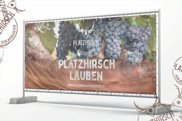 kaundvau GmbH – Projekte - Platzhirsch Pforzheim Oechslefest Bauzaunbanner