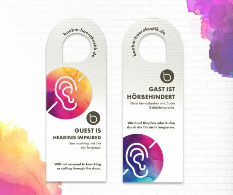 kaundvau GmbH - Werbeagentur Pforzheim - Projekte - Böhm Hörakustik Türhänger