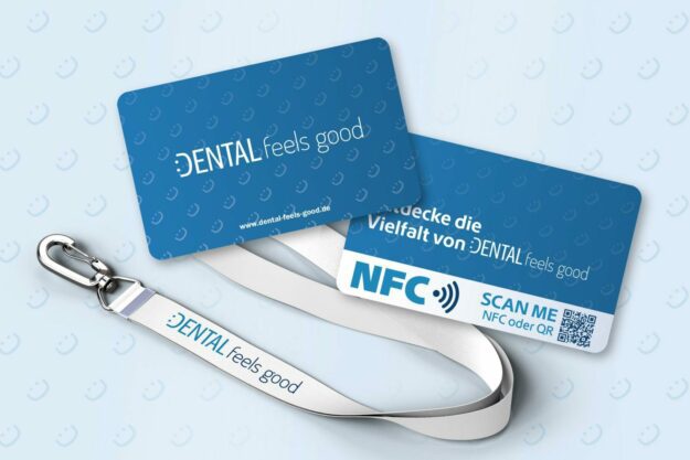 kaundvau GmbH - Werbeagentur Pforzheim - Projekte - DENTAL feels good - Lanyards + NFC Karten