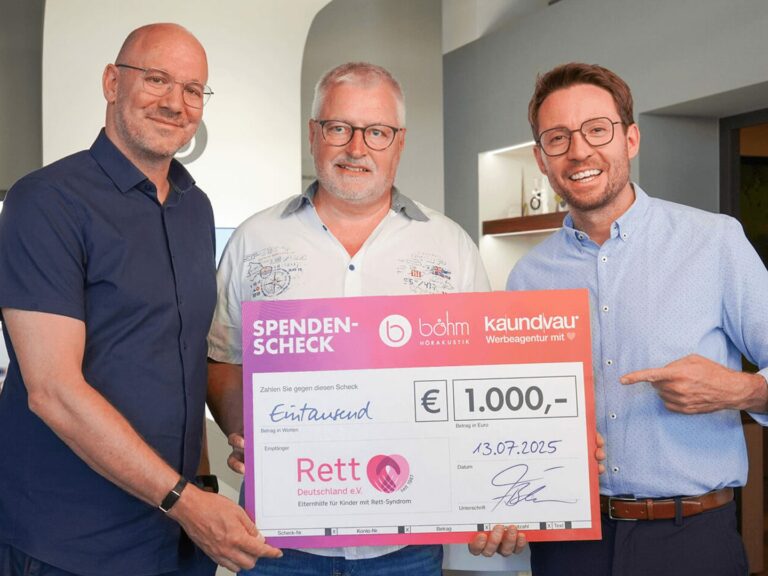 kaundvau GmbH – Aktuelles - Spendenübergabe Rett e.V.